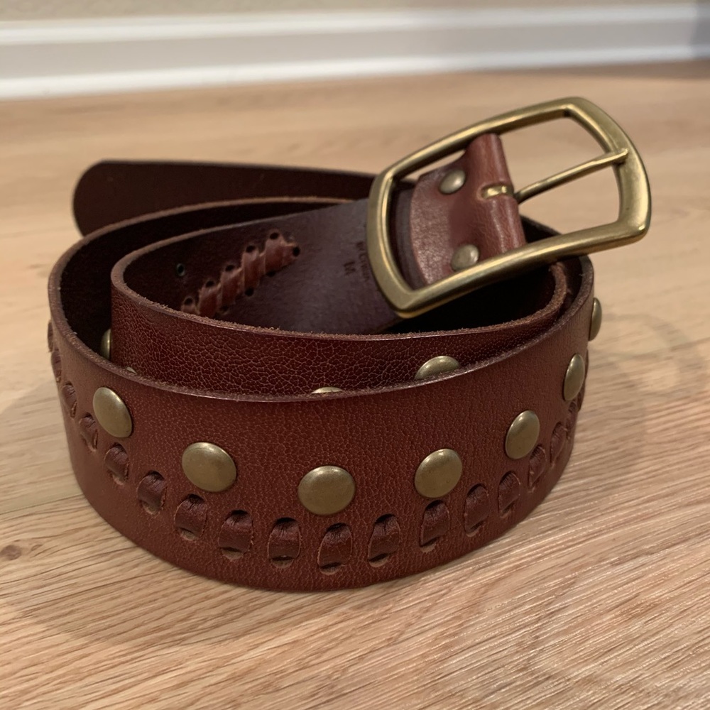 Linea Pelle Studed Leather Belt
